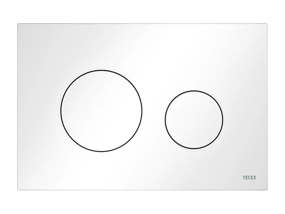 Pack WC : élément de pré-montage TECEbase + WC Rolo blanc + tapis d'isolation acoustique + plaque de commande en blanc