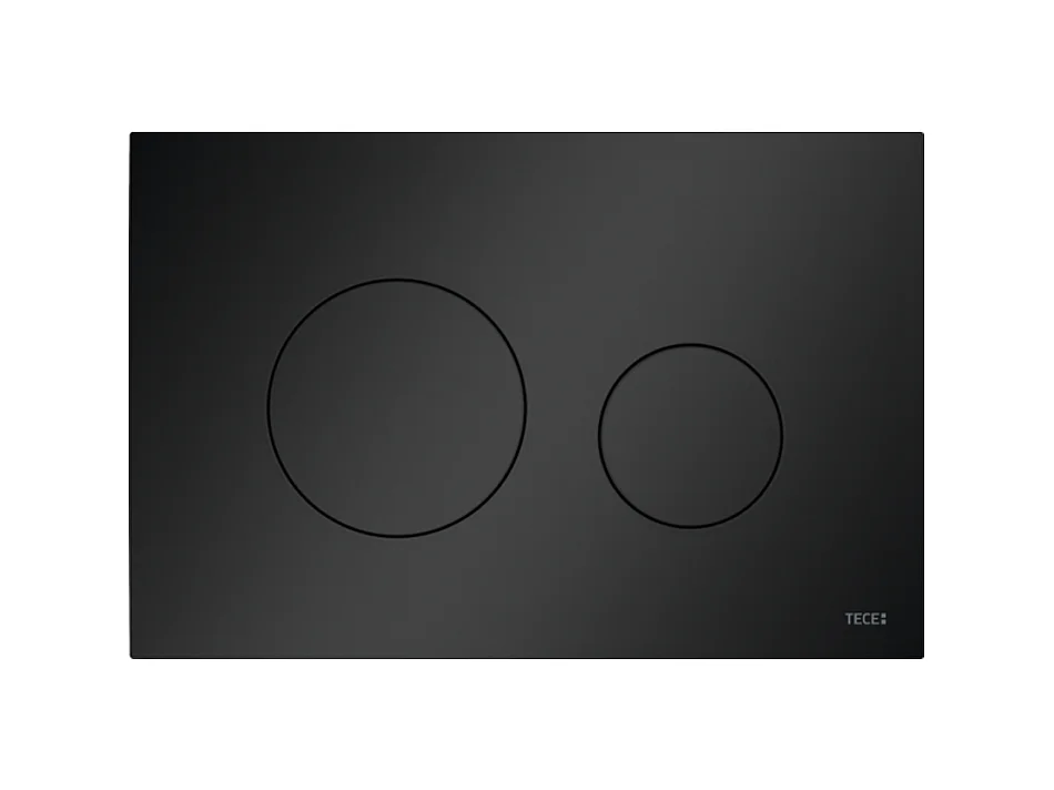 Pack WC : élément de pré-montage TECEbase + WC Rolo noir + tapis d'isolation acoustique + plaque de commande en noir