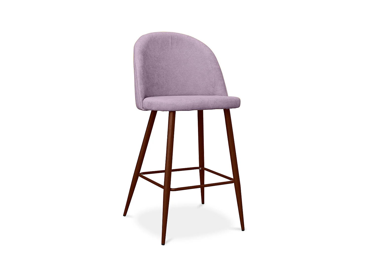 Tabouret rembourré en tissu - Design scandinave - 66cm- Evelyne Rose