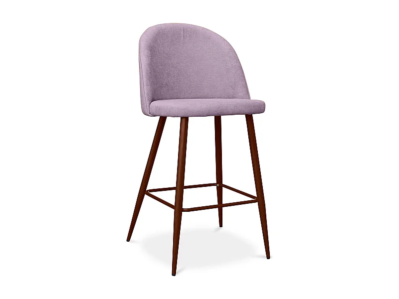 Tabouret rembourré en tissu - Design scandinave - 66cm- Evelyne Rose