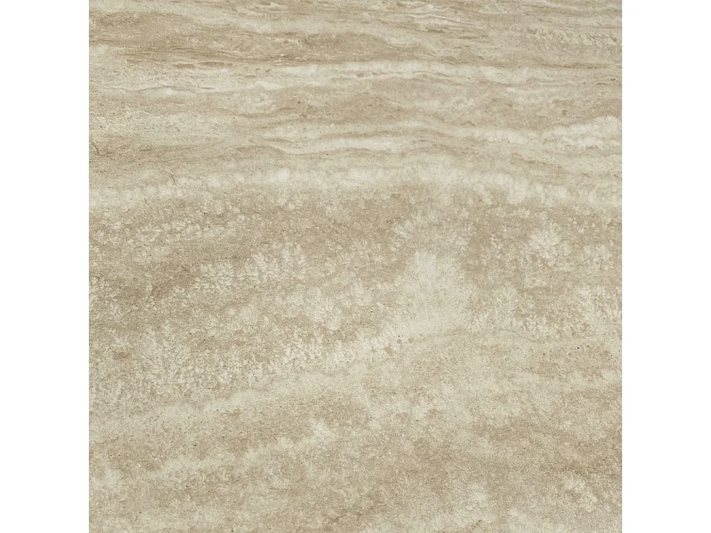 Tavolo fisso 160x90x76H Sand con piano in ceramica beige e struttura in metallo bianco