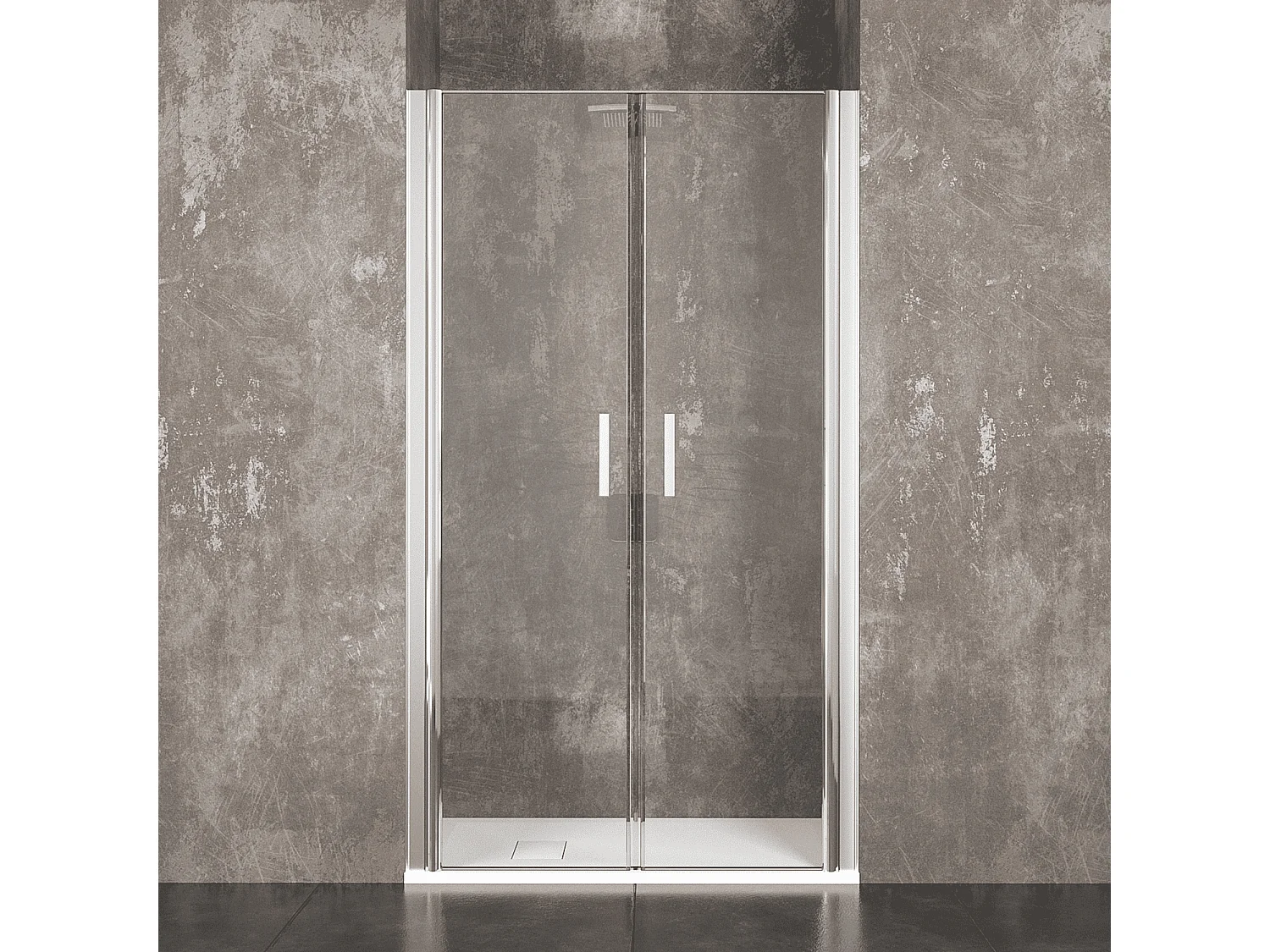 Box Doccia Saloon Sofia Porta Bagno Ante Con Apertura Battente In Cristallo Temperato Trasparente da 6 mm Altezza 190 cm Struttura Alluminio (80 cm)