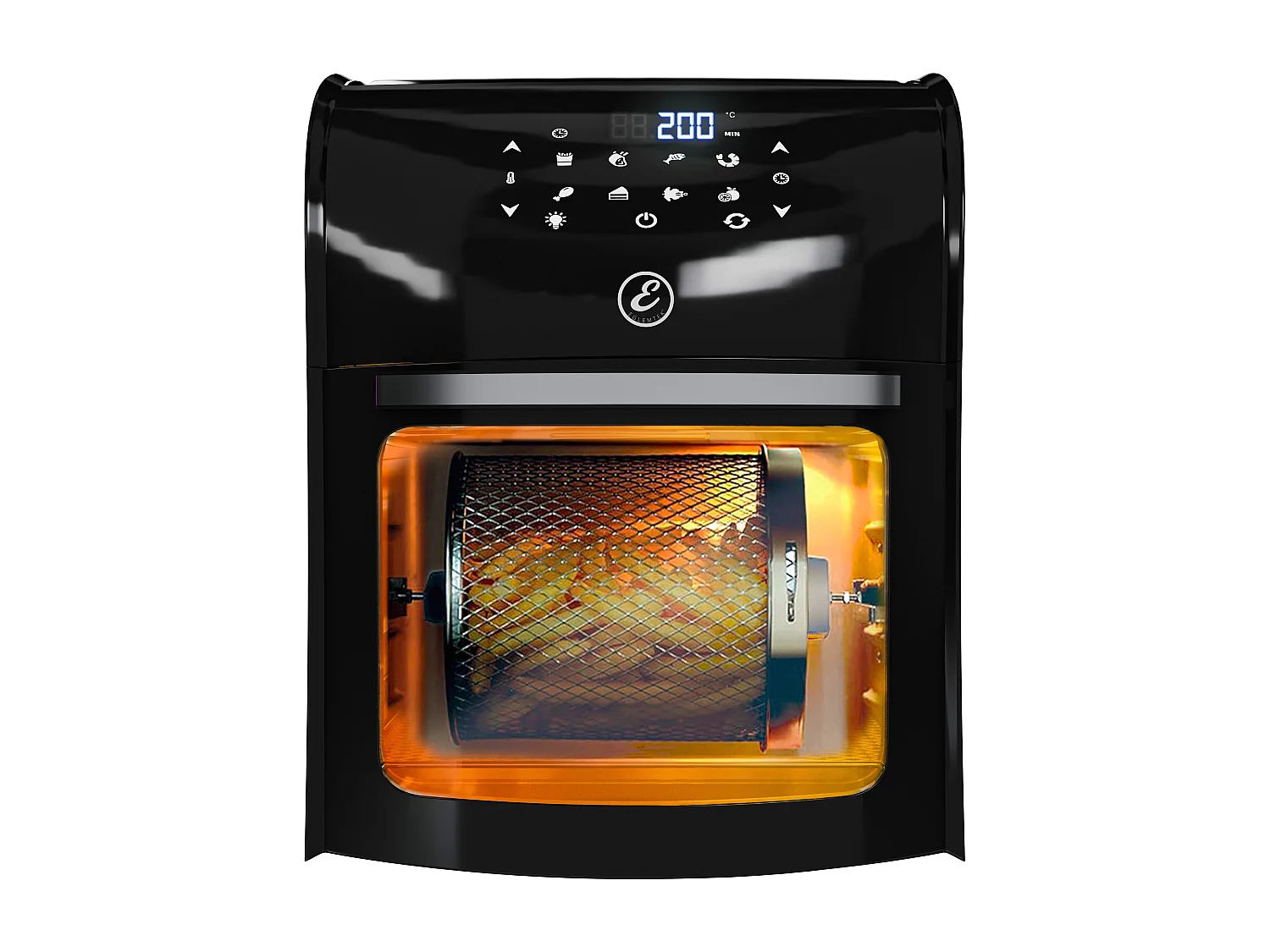 Friggitrice Ad Aria 12 Litri 10 In 1 Forno Aria Calda LED Touch Screen Friggitrice Multifunzione 1800W Griglia Forno 6 Accessori 7 Programmi Temperatura Regolabili