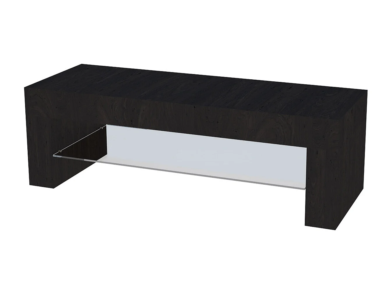 Mobile TV salotto soggiorno ripiano in vetro base televisione rovere alaska