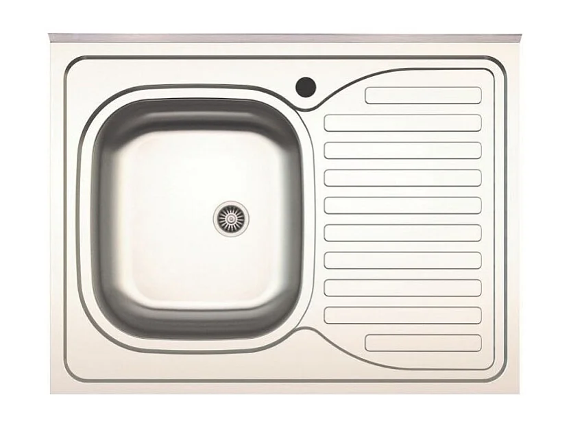 Sottolavello 2 ante 80x60 bianco frassinato con lavello vasca gocciolatoio destro incluso