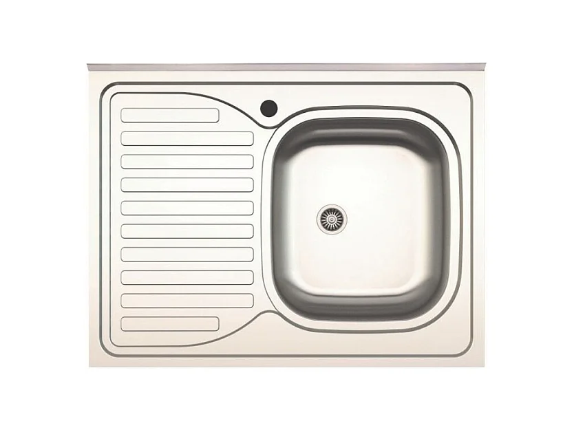 Sottolavello 2 ante 80x60 bianco frassinato con lavello vasca gocciolatoio sinistro incluso