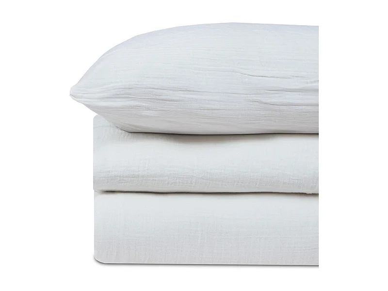 Parure de lit 180 cm gaze de coton teracotta