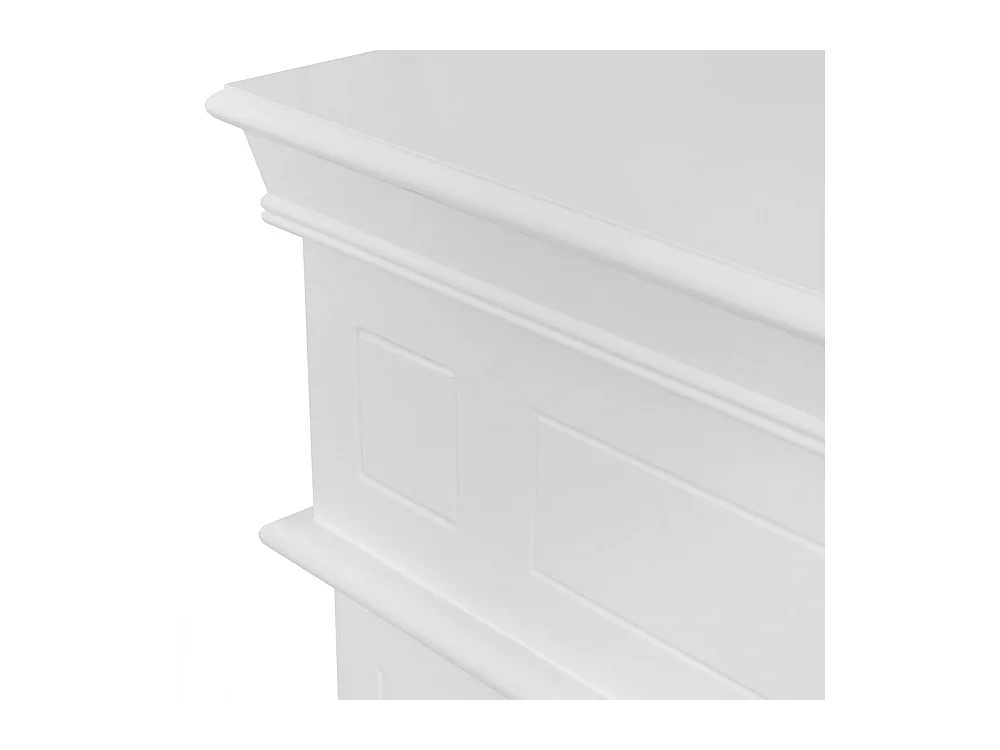 Cheminée électrique sur pied en bois blanc L110 x P25 x H95