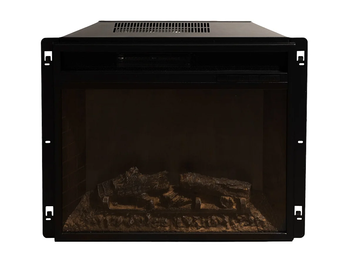 Chimenea eléctrica CAMBRIDGE, chimenea de pie, madera blanca, 110x25x95h