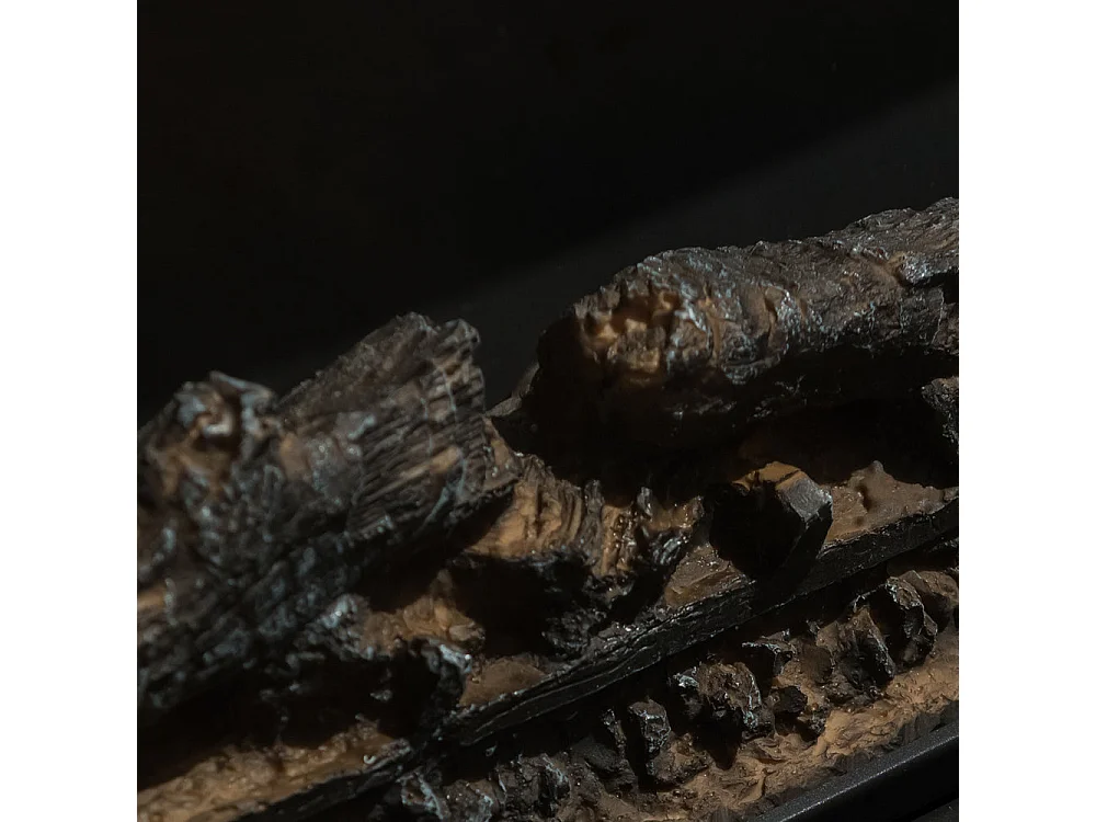 Kominek elektryczny CAMBRIDGE, kominek stojący, drewno białe, 110x25x95h