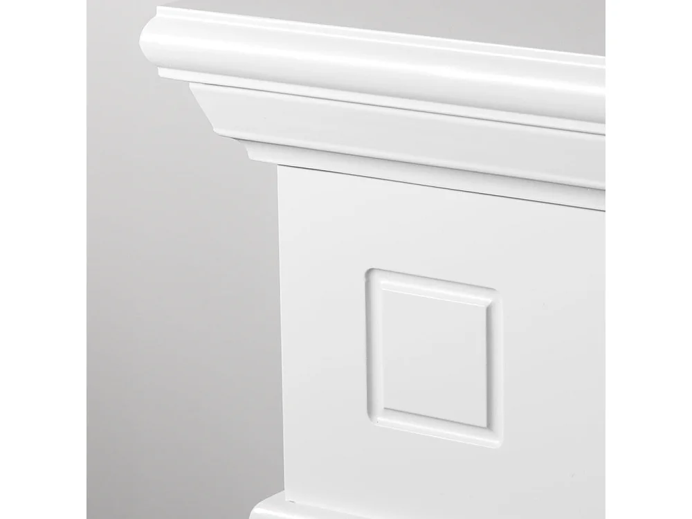 Cheminée électrique CAMBRIDGE, cheminée sur pied, bois blanc, 110x25x95h