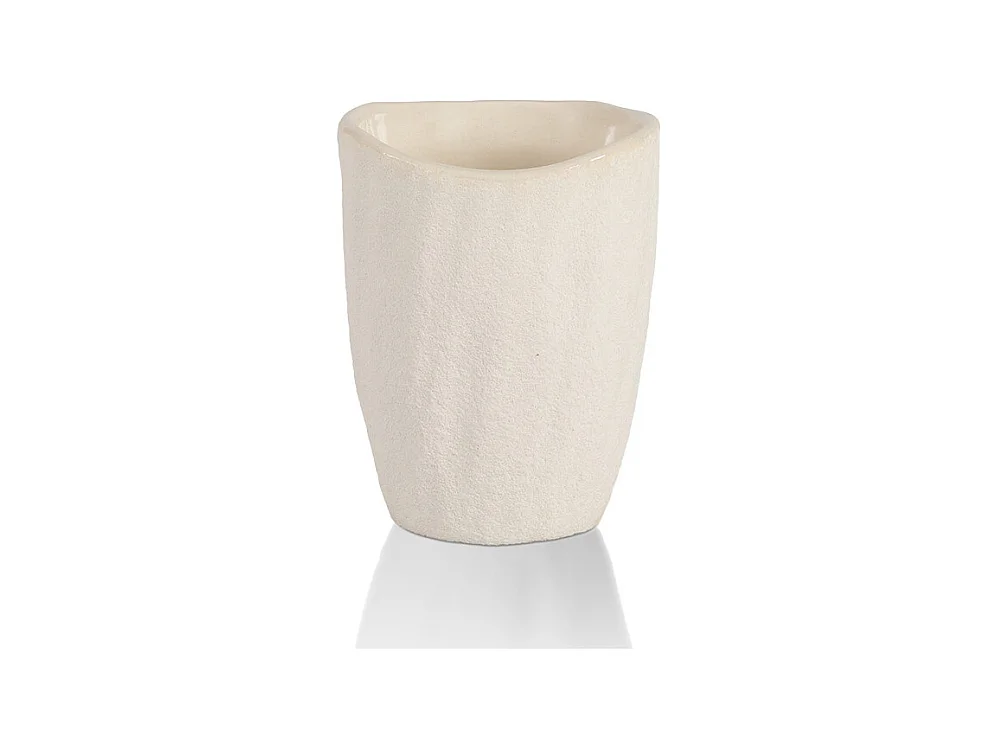 Pot brosse à dents - Céramique beige - MIA