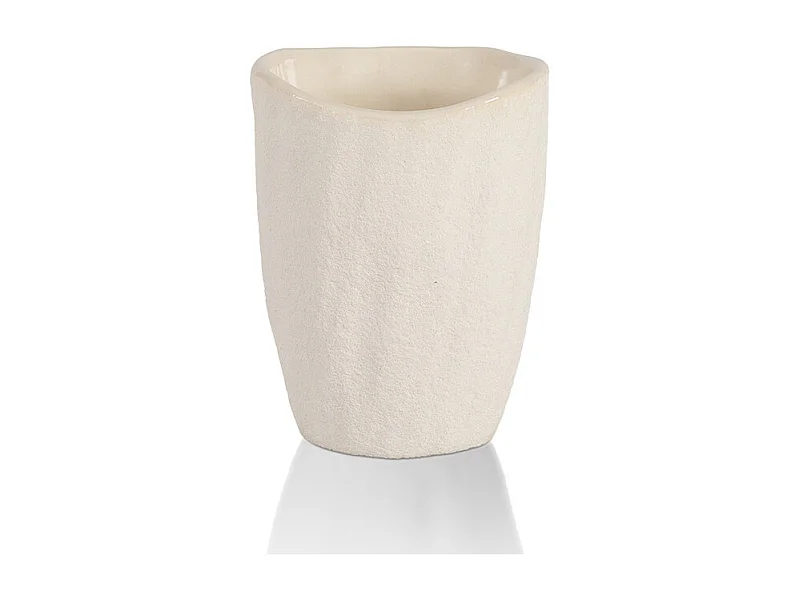 Pot brosse à dents - Céramique beige - MIA