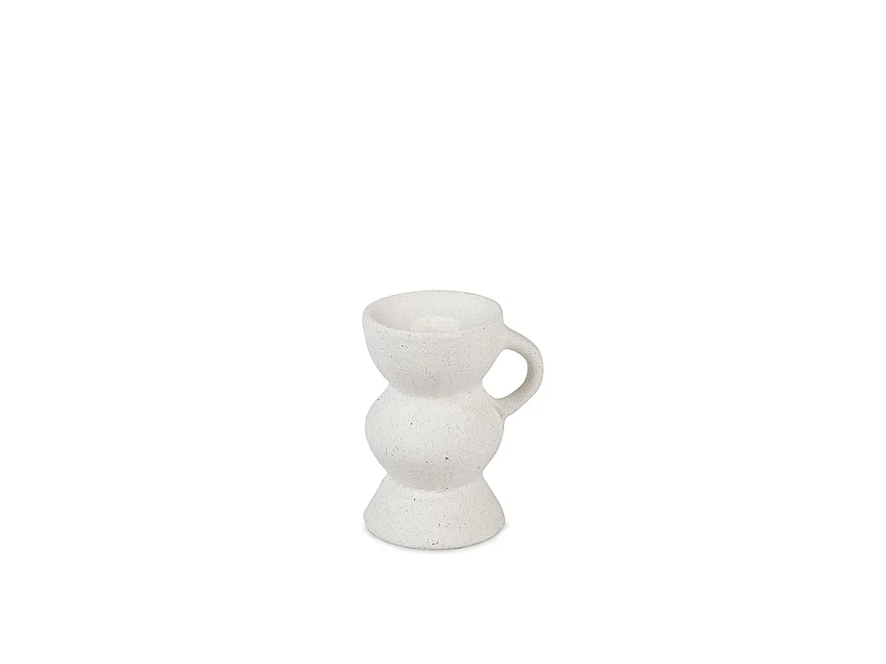 Bougeoir - Céramique blanche - CLEO