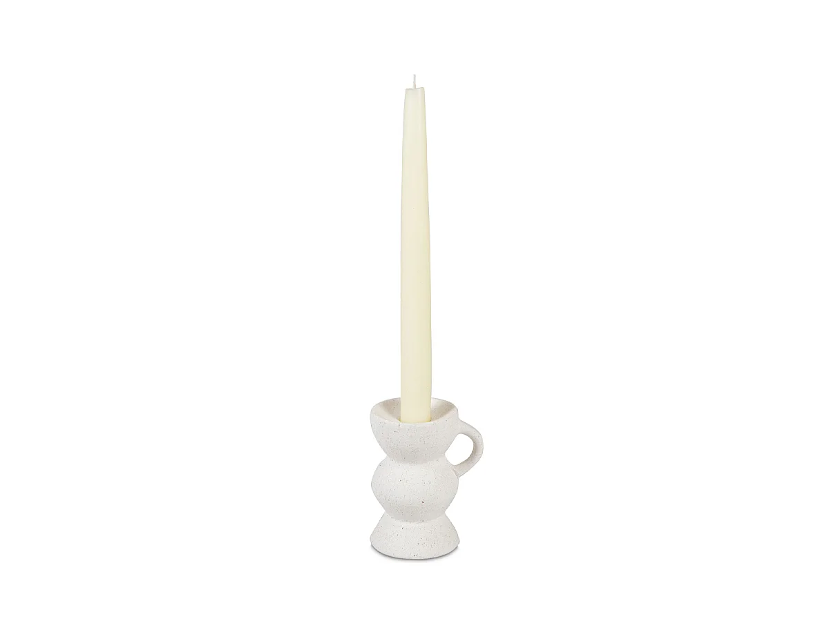 Bougeoir - Céramique blanche - CLEO