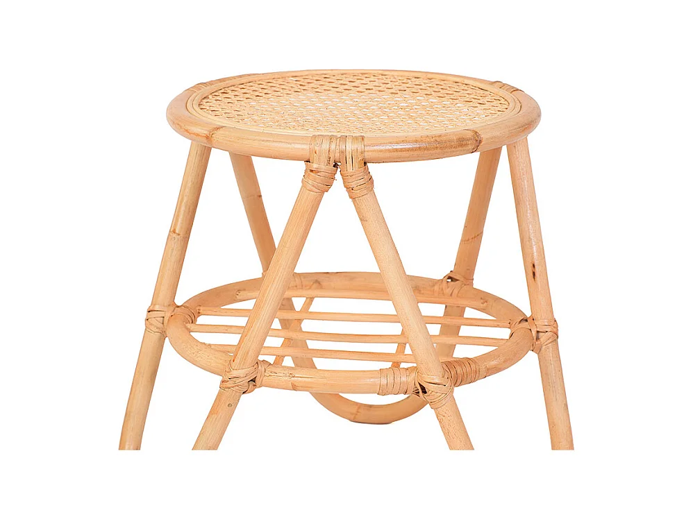 Table d'appoint rotin et cannage ezza