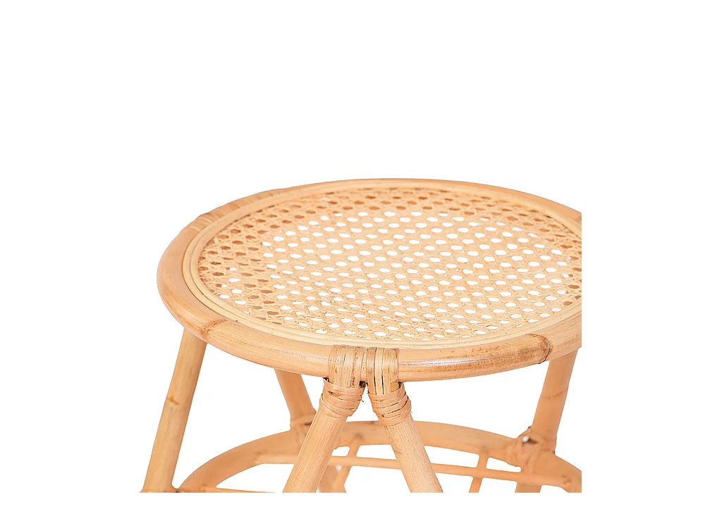 Table d'appoint rotin et cannage ezza
