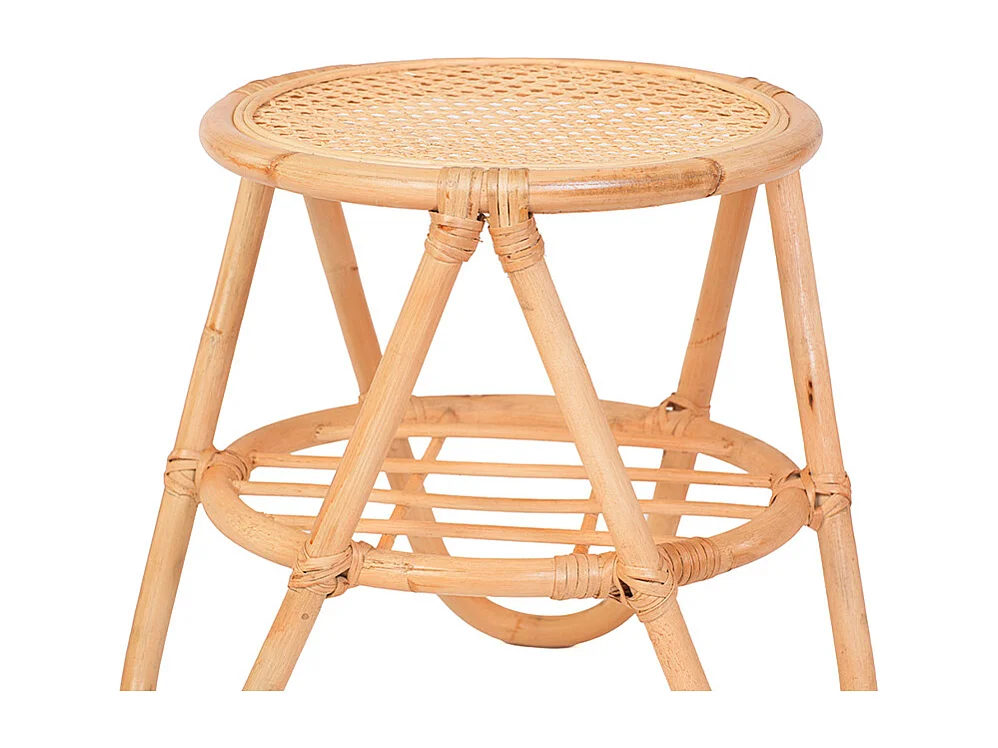 Table d'appoint rotin et cannage ezza