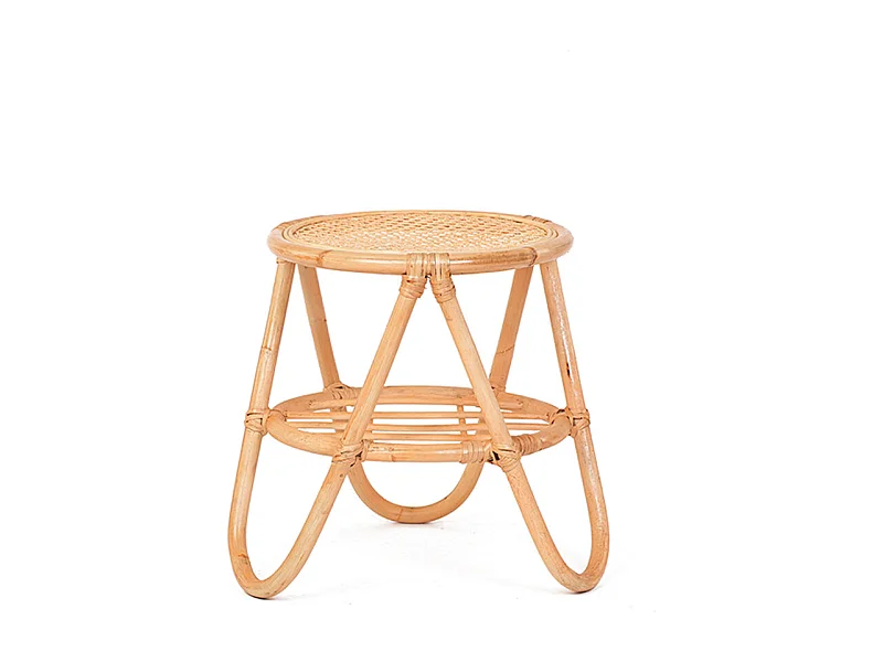 Table d'appoint rotin et cannage ezza