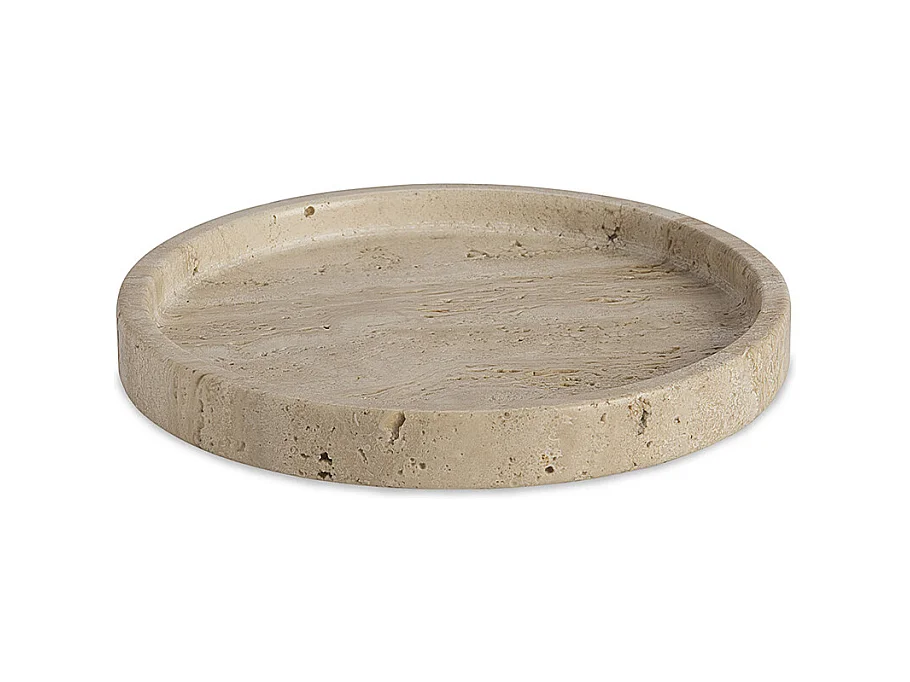 Plateau travertin rond PIETRA
