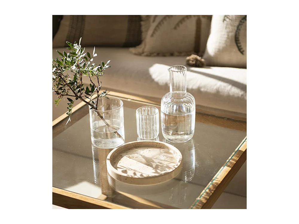 Plateau travertin rond PIETRA