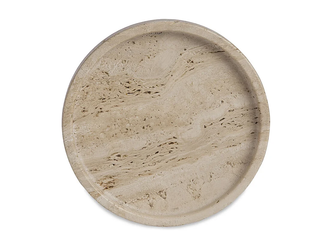 Plateau travertin rond PIETRA