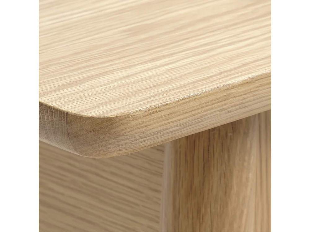 Console 2 plateaux 1 tiroir - Bois et rotin - CAPRI