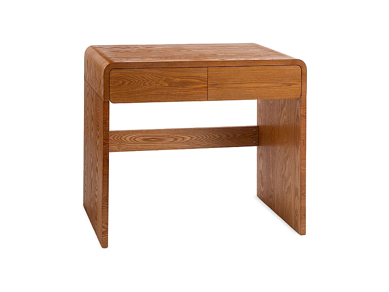 Console 2 tiroirs - Bois foncé - BORGO