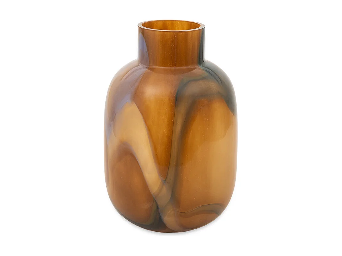 Vase - Verre fumé marron - TINA - 19x29 cm