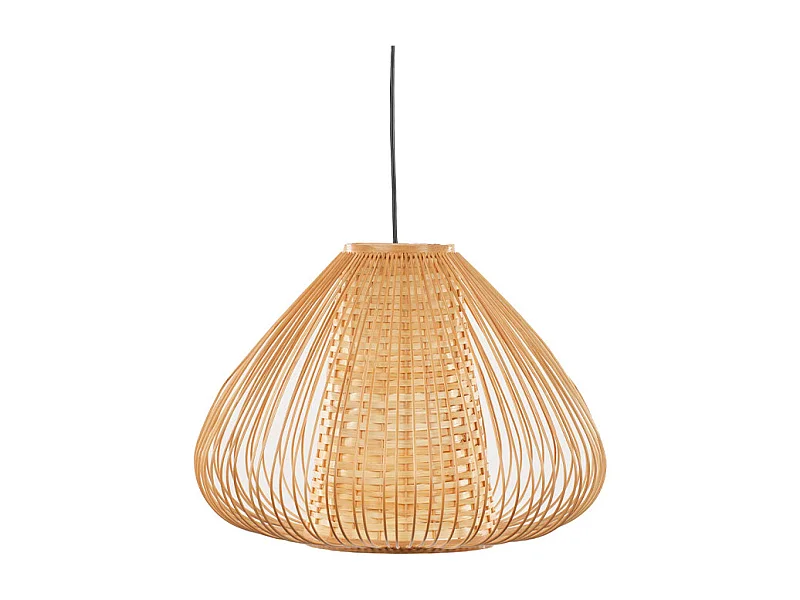 Suspension poire rotin naturel