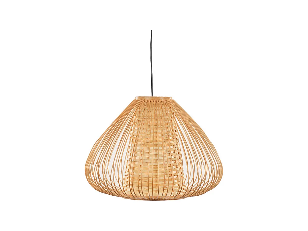 Suspension poire rotin naturel