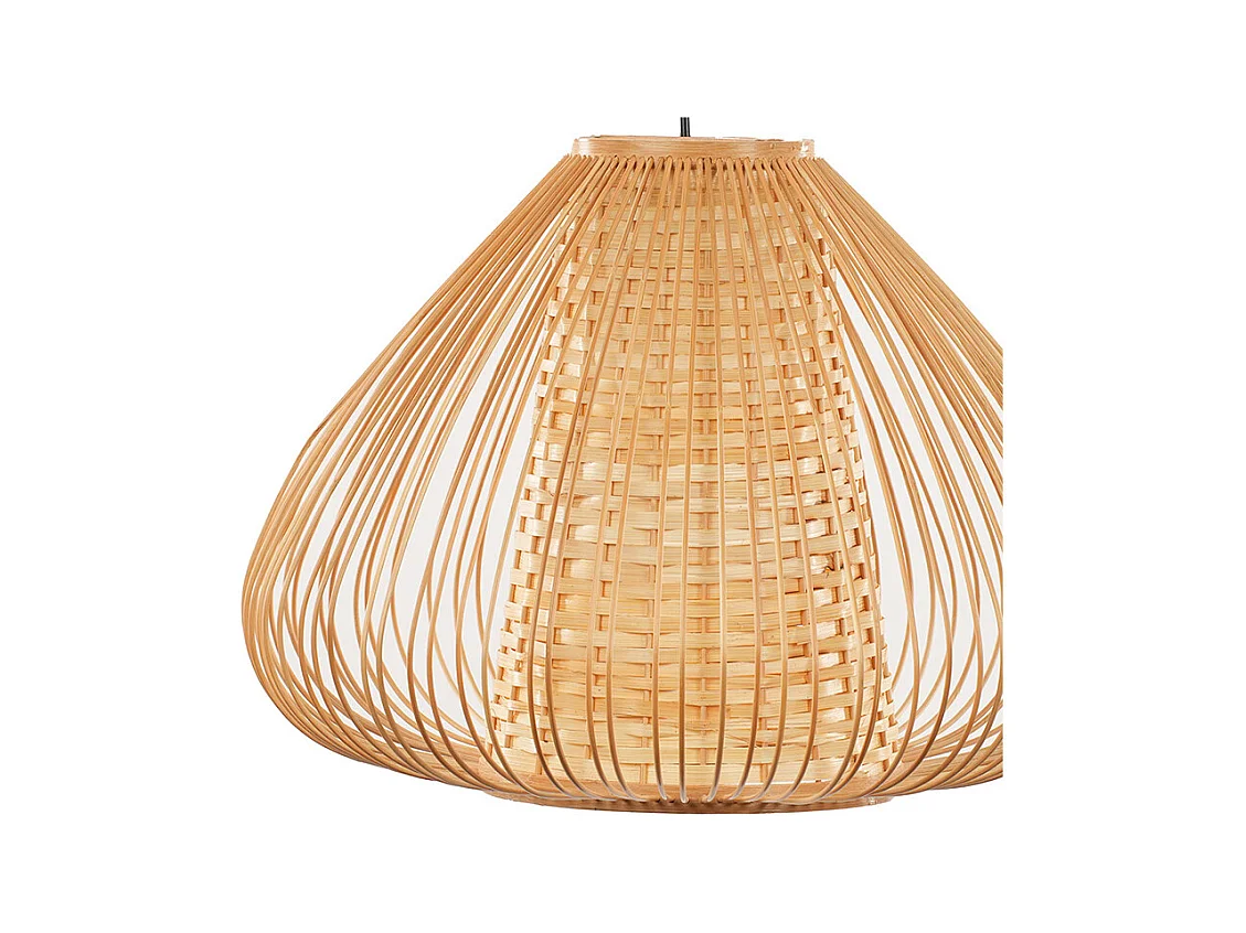 Suspension poire rotin naturel