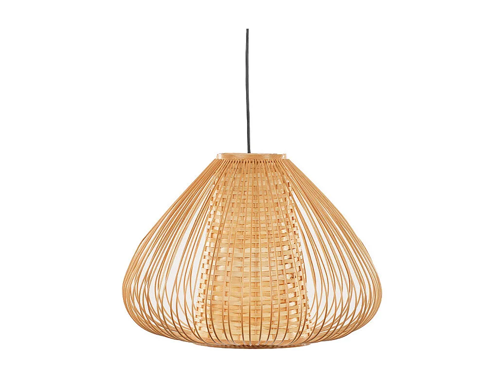 Suspension poire rotin naturel