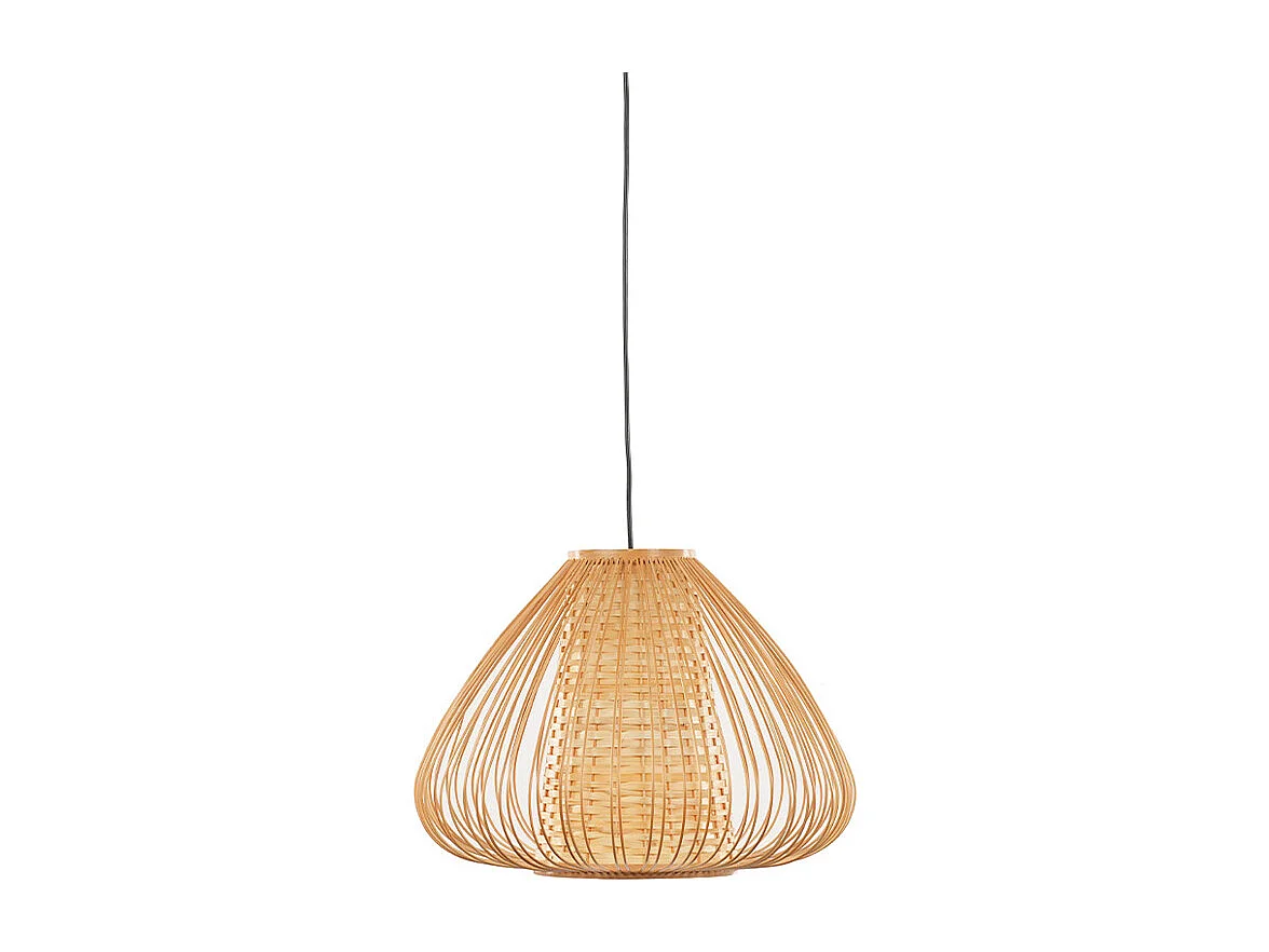 Suspension poire rotin naturel