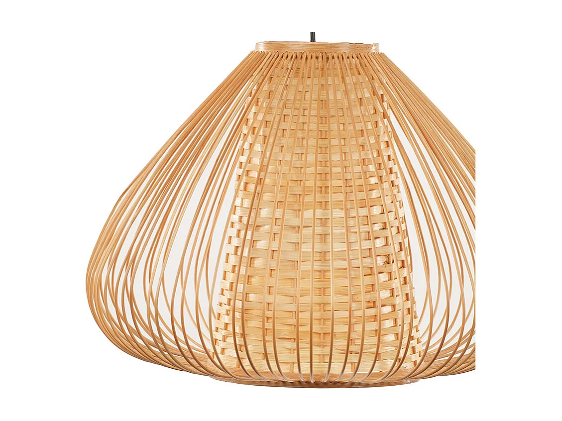 Suspension poire rotin naturel