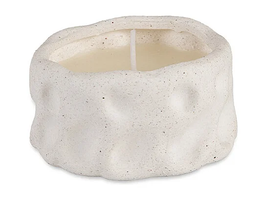 Bougie - Céramique blanche - ARIA - 9x4,5 cm