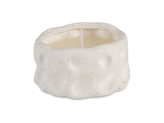Bougie - Céramique blanche - ARIA - 9x4,5 cm