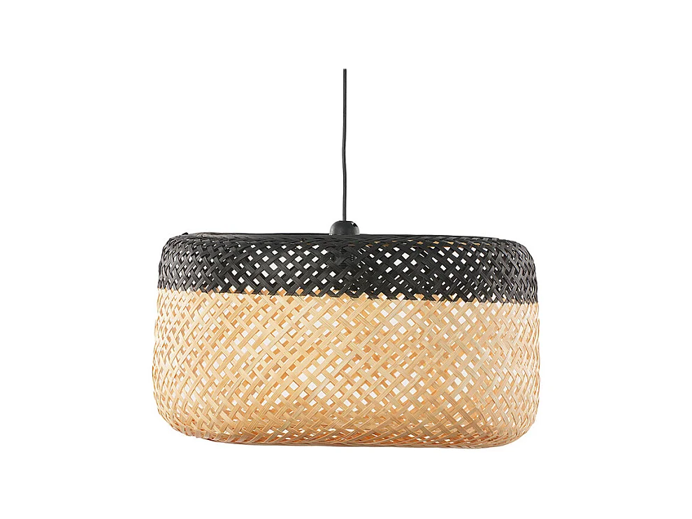 Suspension ronde bambou bicolore