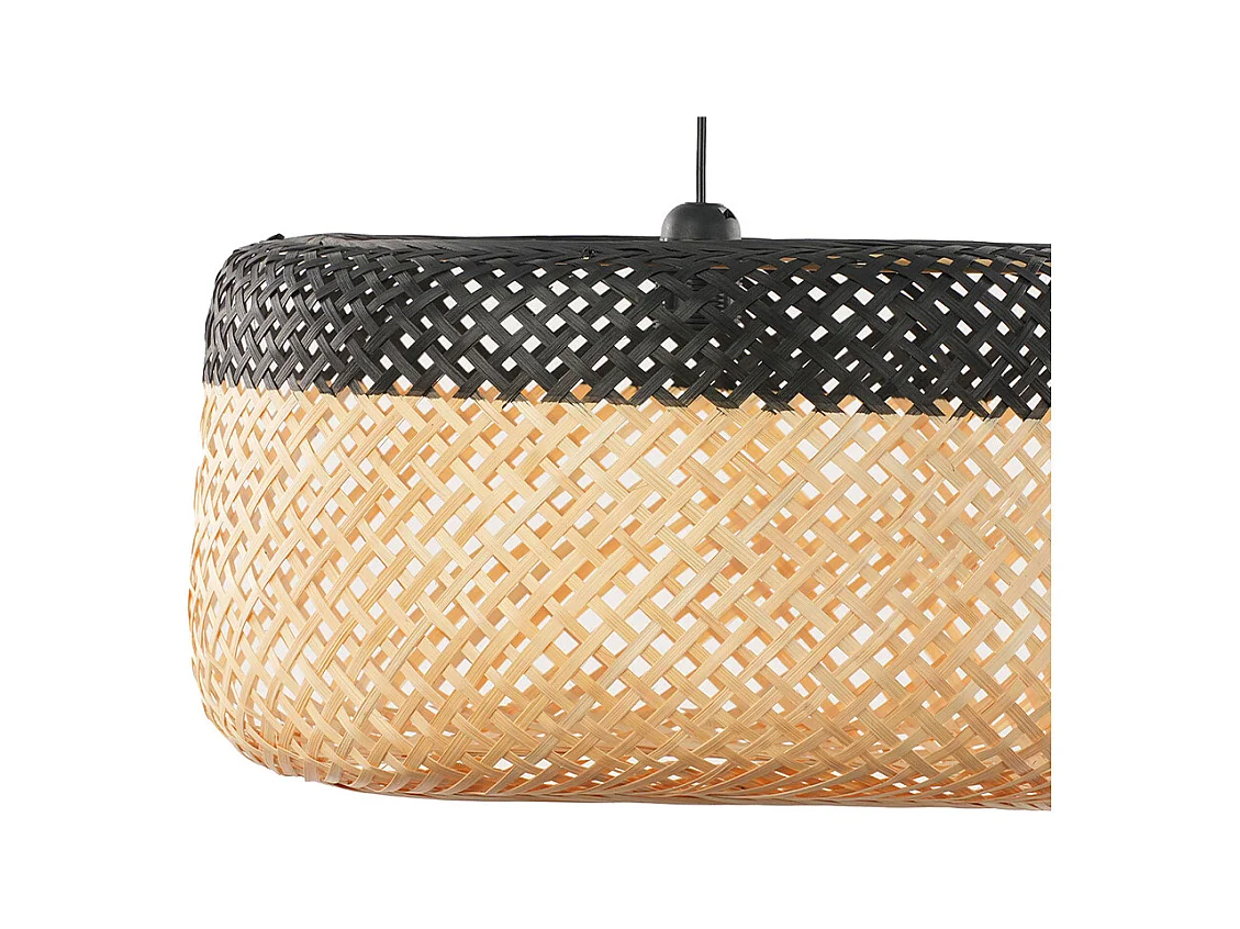 Suspension ronde bambou bicolore