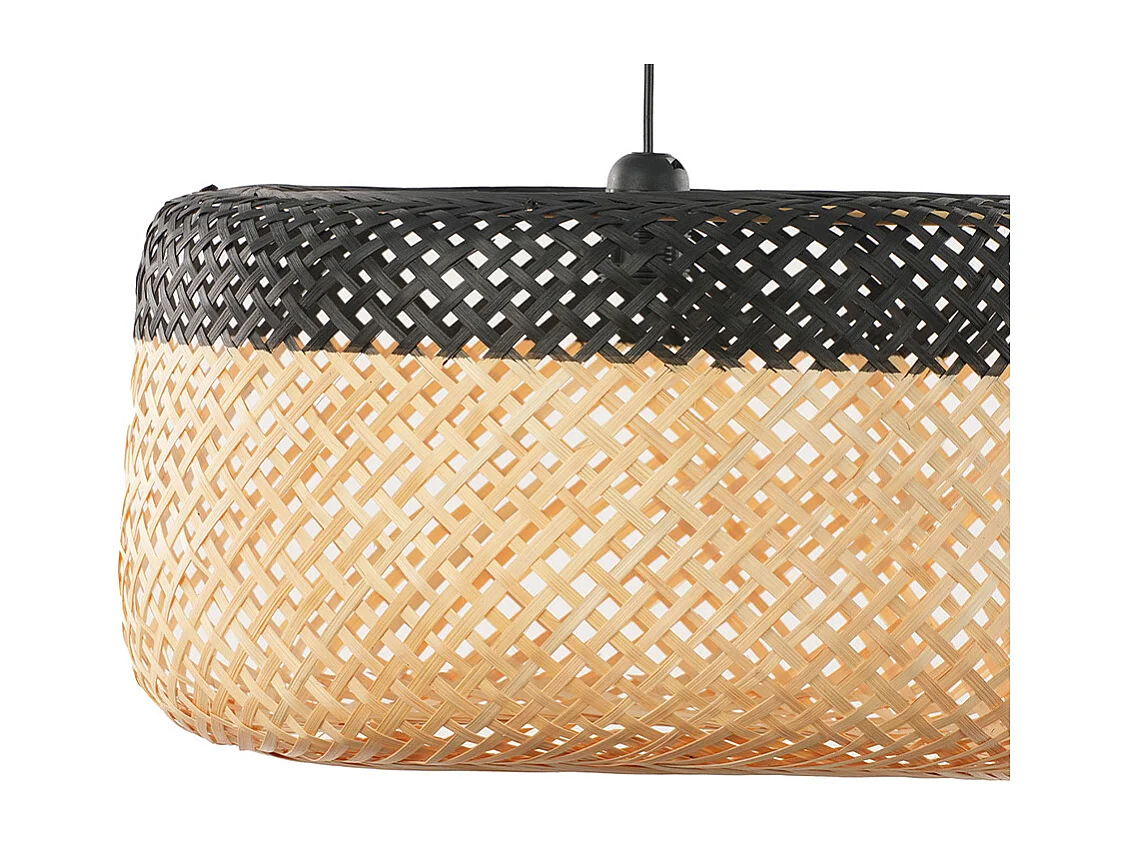 Suspension ronde bambou bicolore