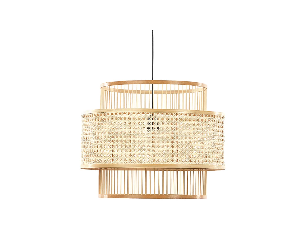 Abat jour en Suspension bambou naturel
