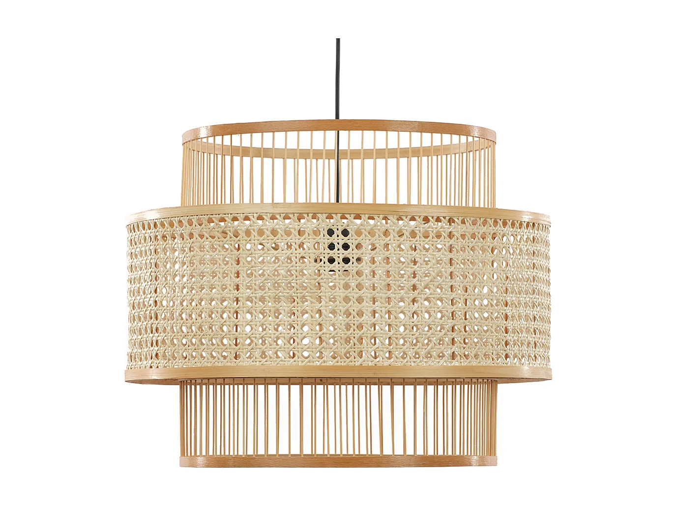 Abat jour en Suspension bambou naturel