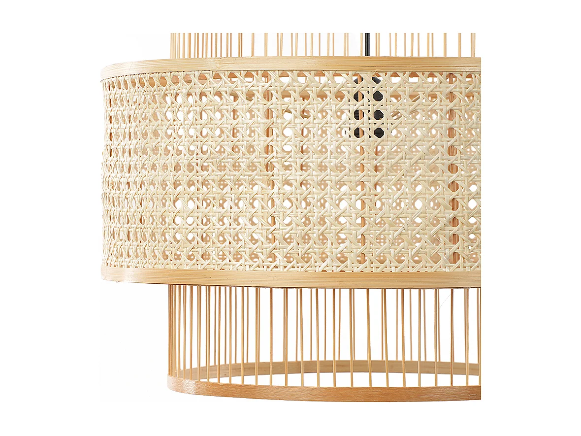 Abat jour en Suspension bambou naturel