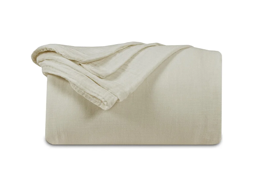Housse de couette gaze de coton sable 140x200 cm