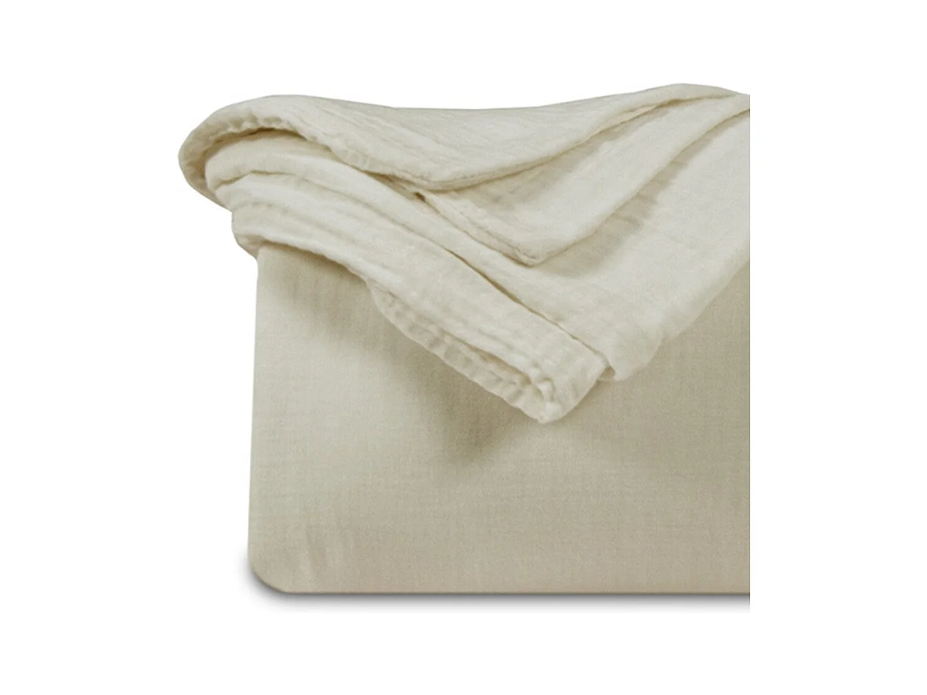 Housse de couette gaze de coton sable 200x200 cm