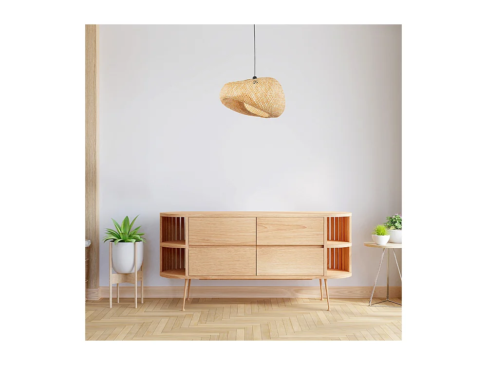 Suspension design bambou naturel