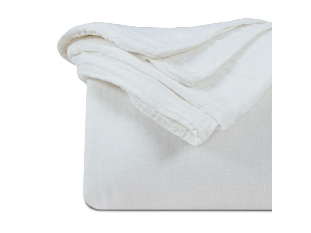 Housse de couette gaze de coton écrue 140x200 cm