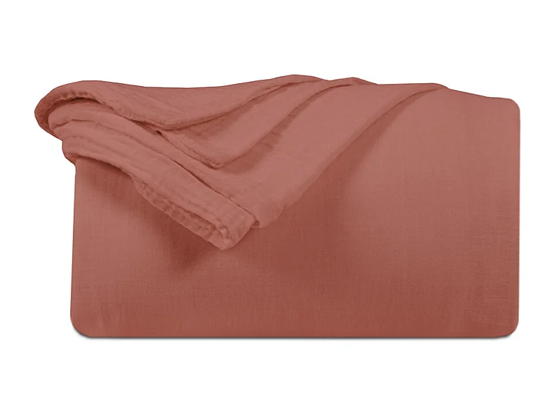 Housse de couette gaze de coton Terracotta 140x200 cm
