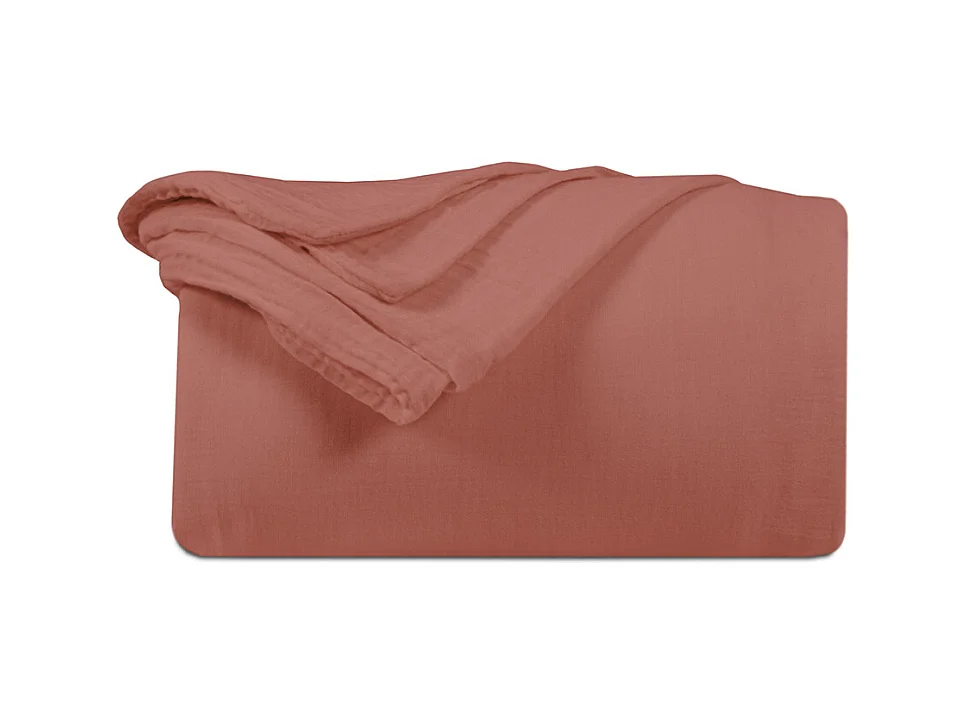 Housse de couette gaze de coton Terracotta 140x200 cm