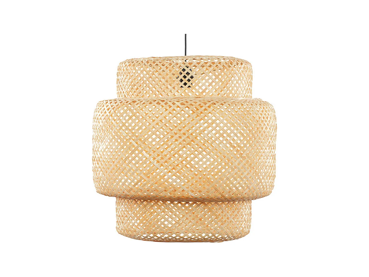Abat jour en Suspension bambou naturel foncé